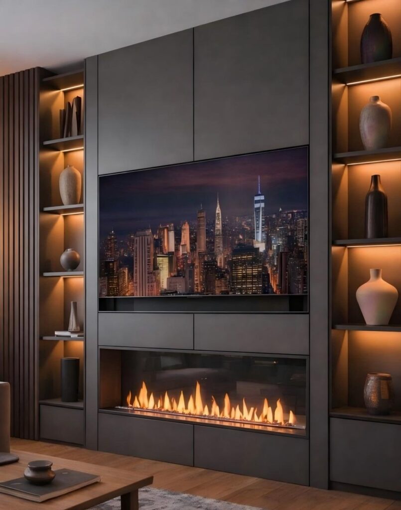 custom fireplace walls florida modern media wall design