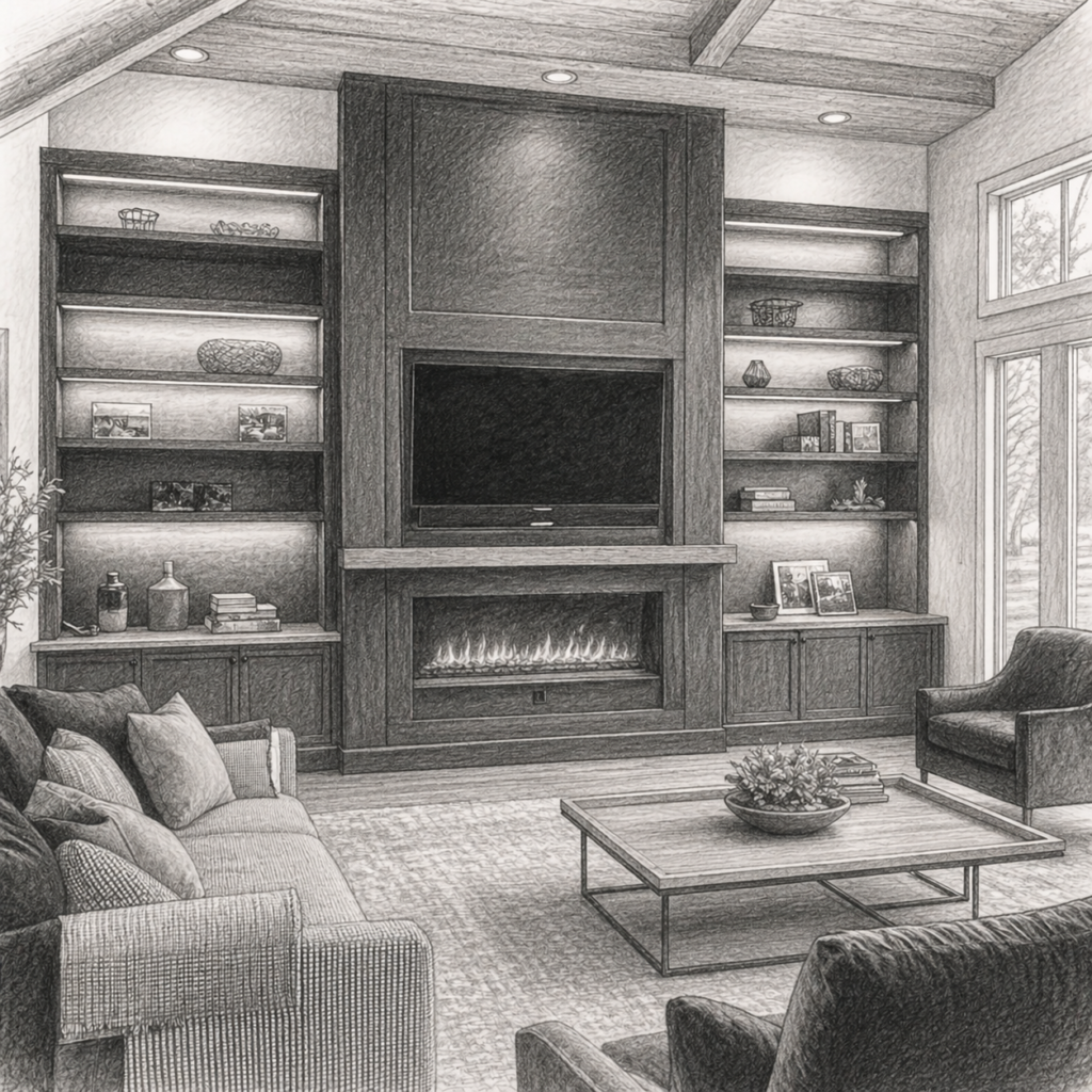 custom fireplace wall installation florida