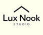 Lux Nook Studio logo fireplace and accent wall design Florida